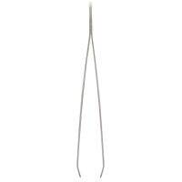 Silver Tone Slanted Flat Tip Metal Hair Eyebrow Tweezer Cosmetic Tool for Lady