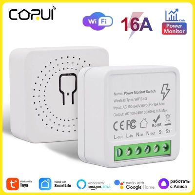 ▫ Tuya Wifi MINI Smart Switch Module 16A Support 2-way Control Timer Wireless Switch Smart Home With Alexa Google Home Yandex