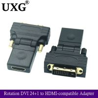 90 180 Degree Rotation DVI 24 1 to HDTV compatible Adapter DVI to HD 1080P HDTV Converter for PC PS3 projector