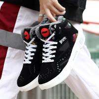 Moipheng High Top Sneakers Warm Winter Plush Women Shoes Graffiti Platform Sneakers White Lover Shoes Size 11 Zapatos De Mujer