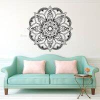 (สติ๊กเกอร์และรูปลอกติดผนัง) Besar Mandala Stiker Dindala Mandala Dinding Vinyl Seni Meditasi Dekorasi Yoga Gaya Bohemian Dinding Seni ภาพจิตรกรรมฝาผนัง