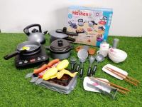 ชุดครัวเด็ก 36ชิ้น เตามีเสียง มีแสงไฟสมจริง ชุดเครื่องครัวของเล่น kitchen play set ของเล่นเด็ก ของเล่นทำอาหาร