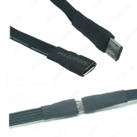 ไมโคร USB 5-Pin ตัวผู้เป็นตัวเมีย,ตัวขยายซิงค์ข้อมูลซิลิโคนสายแบน OTG สำหรับแป้นพิมพ์และเมาส์ความจำยูเอสบีแฟลชสายแปลง