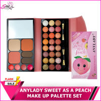 Sweet as a peach by Anylady เมคอัพพาเลท แก้ม+แป้ง+คิ้ว+ปาก+ตา ครบในตลับเดียว 8636E