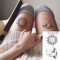 【YF】 Waterproof Temporary Tattoo Sticker ins Sun moon cute Body Art flash tatoo fake tatto for Women Men