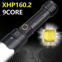 Camping &amp; Hiking Torch Light ไฟฉายที่มีประสิทธิภาพไฟฉาย XHP160.2 LED กันน้ำไฟฉาย5โหมดยูเอสบีชาร์จได้18650 Camping &amp; ไฟเดินป่า