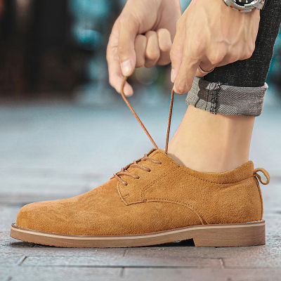 ZBJFSpring รองเท้ารองเท้าผ้าใบบุรุษผู้ชาย,ข้อต่ำฤดูใบไม้ร่วงรองเท้าบูทมาร์ตินรองเท้าทำงานในทะเลทรายรองเท้าบู้ทสั้นขนาดใหญ่
