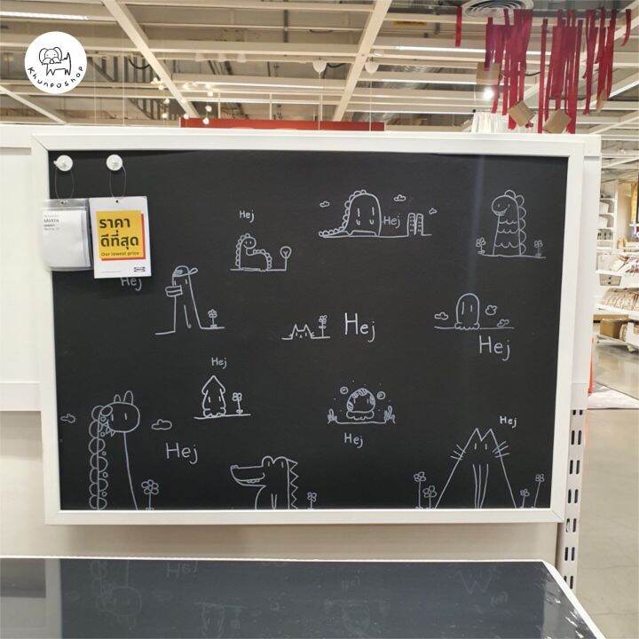 IKEA SAVSTA กระดานดำ จดโน้ต ดำ50x70 ซม. Lazada.co.th
