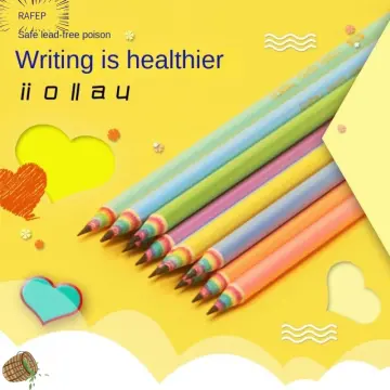 8pcs Rainbow Pencil, Wooden Colored Pencils Large Rainbow