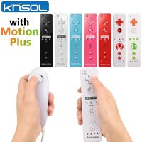 2ชิ้นควบคุมระยะไกลสำหรับ Nintendo Wii Nhuck พร้อม Motion Plus เกมแพดไร้สายสำหรับจอยแพดคอนโซลจอยสติ๊กนินเทนโด Wii