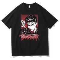 Anime Berserk Guts T Shirt Men Oversized Cotton T-shirts Cool Manga Swordsman Beast Griffith Gatsu Gothic Short Sleeve T-shirt XS-4XL-5XL-6XL