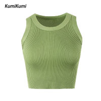 เสื้อกั๊กสลิงกีฬาแฟชั่นสำหรับผู้หญิง KUMI สีทึบฤดูร้อน