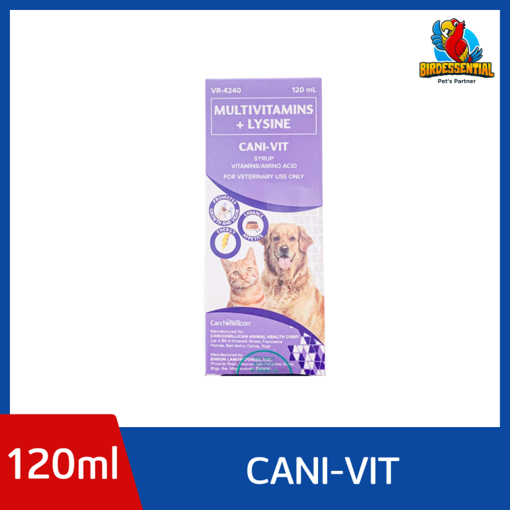 CaniVit Multivitamins + Lysine for Dogs and Cats (120ml) FREE syringe