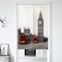 London Red Bus Door Curtain Tower Decorative Curtain Curtain Noren Japanese Curtain Entrance Feng Shui Door Curtain