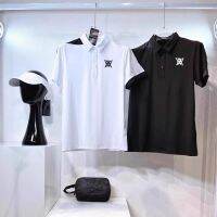 ▧☸ Summer new golf clothing mens black and white short-sleeved quick-drying breathable sweat-wicking loose casual sports mens T-shirt