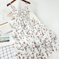 OCEANLOVE Print Floral Cascading Ruffles Vestidos  V Neck High Waist Women Dress  Spring Summer Dresses Vintage 14364