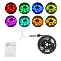 4.5V Non Waterproof 5050 RGB Battery Operated 30 LED/m Flexible Strip Light TV Back Lighting Kit