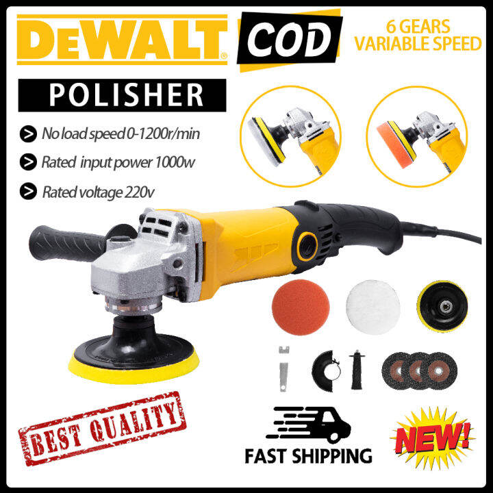 DeWALT Variable Speed Electric Polisher Angle Grinder Buffing Waxer