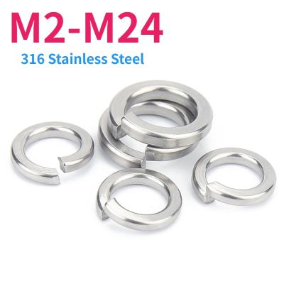 316 Stainless Steel M2 M2.5 M3 M4 M5 M6-M24 cangkang logam bantalan Spring Washer Split Circlip elastis Gasket Shim poros penahan kunci
