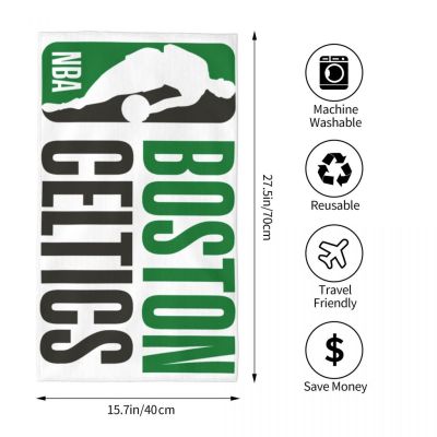 Nba Boston Celtics Logo (2) ผ้าขนหนูเช็ดหน้า ผ้าขนหนูชายหาด ผ้าขนหนูอาบน้ํา ผ้าขนหนูวิ่ง ฟิตเนส โยคะ กีฬากลางแจ้ง ผ้าขนหนูดูดซับ 70x40 ซม.