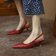 Women 5.5cm high heel Stilettos pointed toe soft leather Pumps