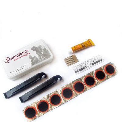 【LZ】✘  Kits portáteis de ferramentas de reparo de bicicleta Remendo de borracha plana Conjunto de alavanca de cola Kit de correção de pneu para bicicleta