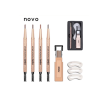 โนโว Novo Eyebrow ดินสอเขียนคิ้ว พร้อม ไส้ดินสอ + บล๊อกคิ้ว 3 ชิ้น