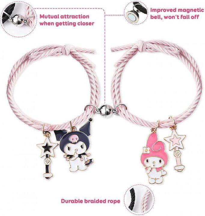 kuromi-my-melody-bracelet-magnetic-couples-bracelets-mutual-attraction-relationship-matching-his-hers-rope-bracelet-gift