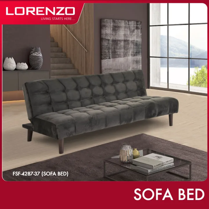 Sofa Bed [Dark Brown Velvet] Lazada