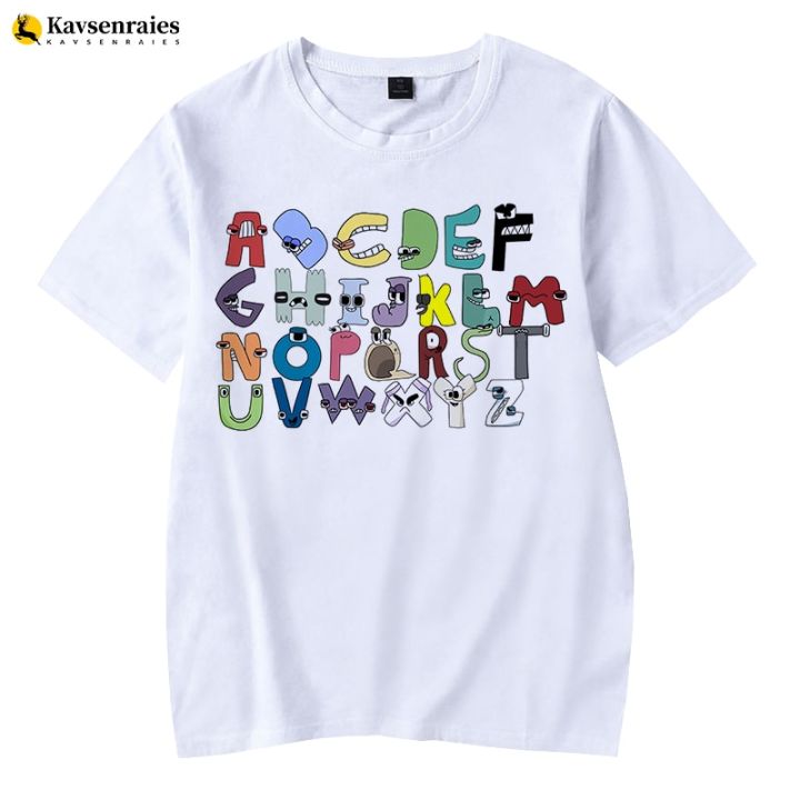2023 Alphabet Lore T Print Cartoon Children Shortsleeved Anime Tshirt  Clothes Boy Game Series T OVERSIZE PRINTED TEE 