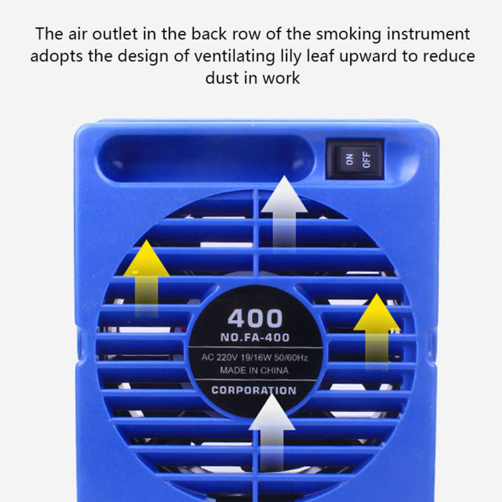 fa-400-solder-iron-เครื่องดูดควันเครื่องสกัดควันบัดกรีเครื่องเป่าลมเดสก์ท็อปพัดลมระบายอากาศควันดูดซับเครื่อง