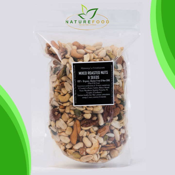 Mix Of 8 Roasted Premium Nuts 2 Seeds (organic, Oil-free, Unsalted 