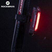 ✕ ROCKBROS Bicycle Light Waterproof Bike Taillight LED USB Rechargable Safety Back Light Riding Warning Saddle Bike Rear Light