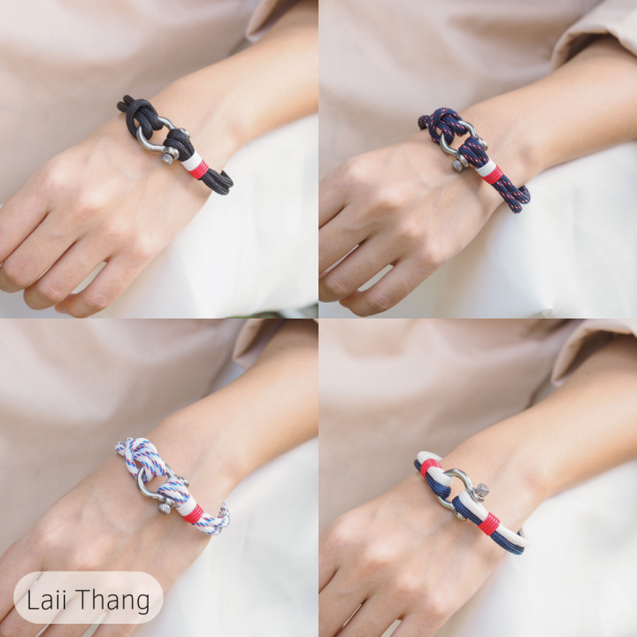 พร้อมส่ง-สร้อยข้อมือเชือก-unisex-สร้อยข้อมือผู้ชาย-สร้อยข้อมือผู้หญิง-กำไลข้อมือ