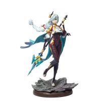 oakcke Anime Figure Genshin Impact Shenhe Xiao Standing Holding Sword Game Peripheral Birthday Gift PVC Toys Sculpture Ornament 30CM