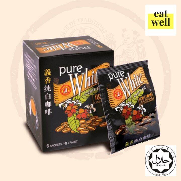 Promo Penang White Coffee Less Sugar Ghee Hiang 義香低糖纯白咖啡槟城特产 30g X 6 Sachets Lazada