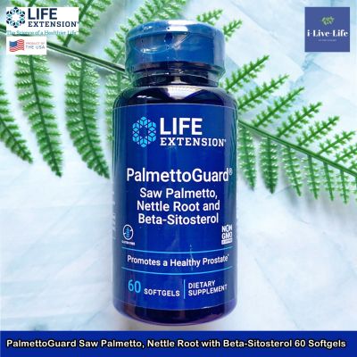 สารสกัดซอว์ปาลม์เมตโต้ PalmettoGuard Saw Palmetto Nettle Root with Beta-Sitosterol 60 Softgels - Life Extension