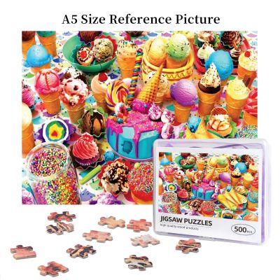 Delicious Desserts Wooden Jigsaw Puzzle 500 Pieces Educational Toy Painting Art Decor Decompression toys 500pcs