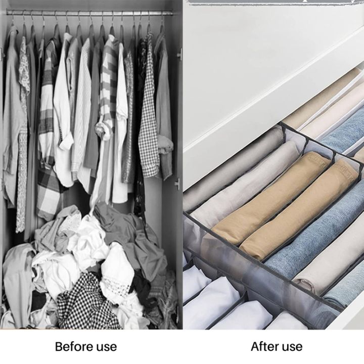 4pcs-wardrobe-storage-organiser-jeans-compartment-storage-box-closet-foldable-drawer-clothes-organizer-mesh