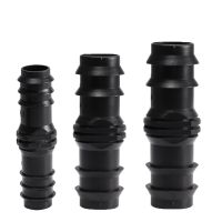 10PCS 16mm 20mm 25mm Barbed Couplings Straight Through Connector Micro Drip Irrigation PE Pipe Tubing Garden Hose Repair Fitting Watering Systems Gard