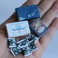 Miniature Food Dollhouse Snowman Chocolate Biscuits Pretend Play Kitchen Barbies OB11 Doll Accessories Toy