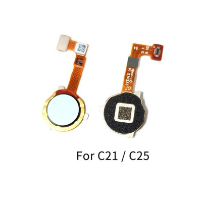 สําหรับ Realme C21 C21Y C25 C25Y ปุ่มโฮมลายนิ้วมือ เซนเซอร์ Flex Cable อะไหล่ซ่อม