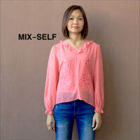 MIX-SELF เสื้อเบลาส์ปักลายดอกไม้ รุ่น IB71327