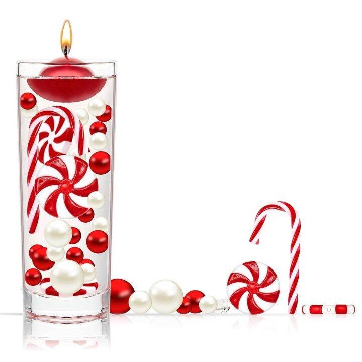 HP7HG Candy Vase Filler Lollipops Cane Floating Pearls Floating Vase