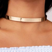 【DT】hot！ KDLUN 10MM Metal Torques Choker Necklaces Cuff Collar Necklace Fashion Jewelry Minimalism Accessories