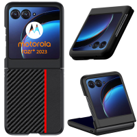 Miimall เข้ากันได้กับ Motorola Razr 40เคส2023พิเศษ,กันชนเคสสำหรับโมโตโรล่าเกราะป้องกันเต็มรูปแบบบางพิเศษป้องกันรอยนิ้วมือ Motorola Razr บวกกับรูปแบบเส้นใยคาร์บอน2023