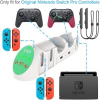 4 Joy-Cons and 2 pro Controllers USB Charger Charging dock for Nintendo Switch Game Charger Stand Station Holder