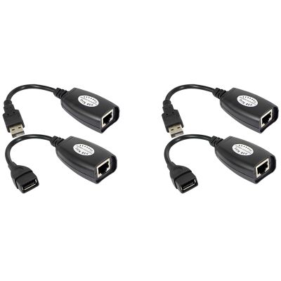 4X USB to RJ45 RJ 45 LAN Cable Extension Adapter Extender USB to Network Port Signal Amplifier