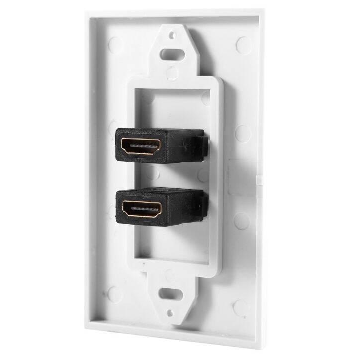 new-popular89-hdmi-2พอร์ต-wall-face-plate-panel-outlet-1080p-cover-couplerhot