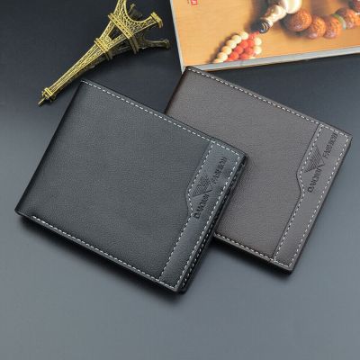 （Layor wallet）กระเป๋าสตางค์พับสองชั้น39 S,กระเป๋าสตางค์หนังหนัง Pu ใส่เครดิตไอดีการ์ดกระเป๋าสตางค์สั้นสำหรับผู้ชายกระเป๋าเงินบุรุษ